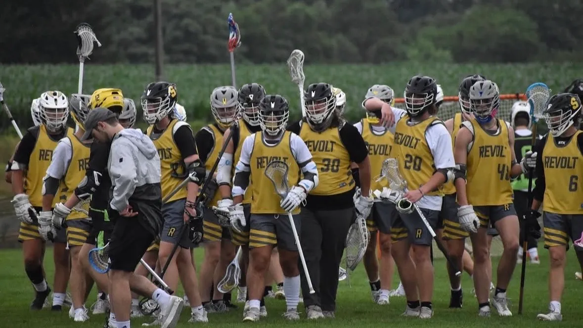 The Revolt LC roster gathered together on the field